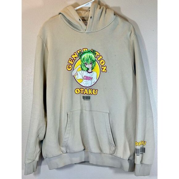 Bershka Generation Otaku Manga Ainme Men's Hoodie Sweatshirt Large - Picture 1 of 11